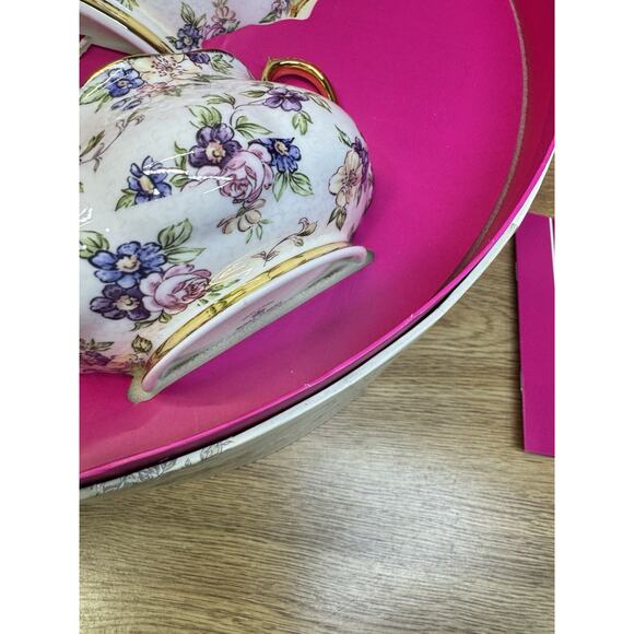 Royal Albert 100 Years 1940 English Chintz Tea Set-Teapot, Sugar, Creamer In Box - Picture 5 of 13